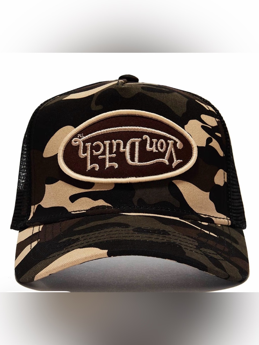 🤎New Von Dutch Brown Rambo Camo Trucker Hat